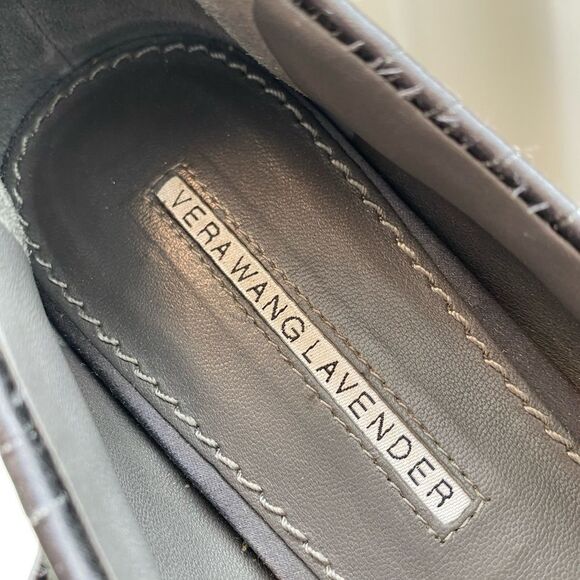 Vera Wang Lavender Ballet Flats Grey Rushed Fabric Size 7 Balletcore Nordstrom - Picture 8 of 12